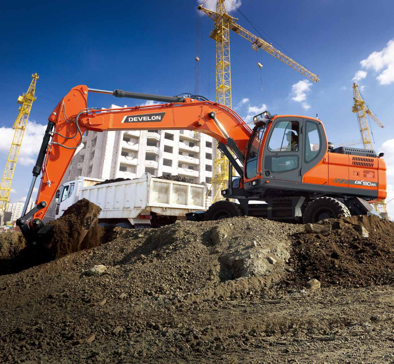 2026 New Wheel Excavator DEVELON DX190WA